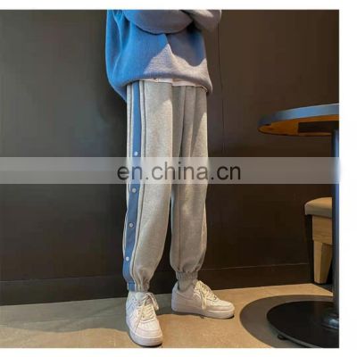 Custom Made Fashion Elastic Waist For Men Cotton And Polyester Blended With Thick Loose Jogger Casual OEM Service