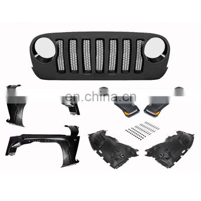 Auto accessories JL style fender flares mudflap JL style grille for Jeep wrangler JK 07+
