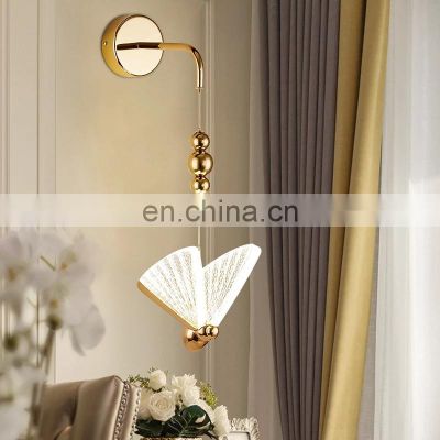 Butterfly Wall Lamp Nordic Modern Minimalist Luxury Staircase Bedside Bedroom Background Aisle Wall Light