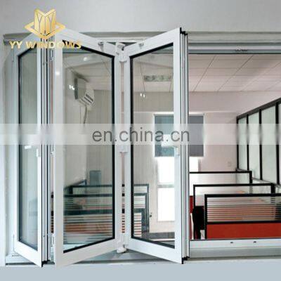 Australian standard interior aluminum bi-folding window  with double glass for apartment