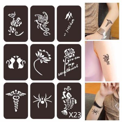 Wholesale body spray painting tattoo templates by manufacturers, color painting, hollowed out tattoo templates, Haina embroidery, small and fresh Tattoo sticker