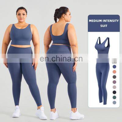 Hot Selling Plus Size Gym Fitness Sets Women Yoga Sexy High Impact Sport Wear