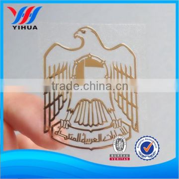 Hot sell golden eagle shaped electroform metal sticker