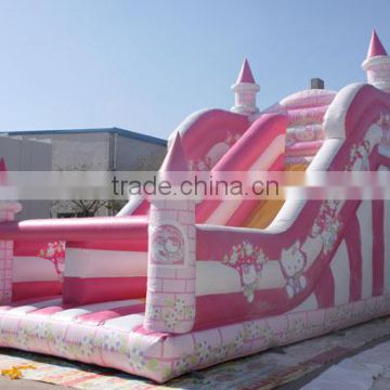 New pink inflatable slide Hello Kitty indoor inflatable jumper