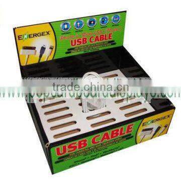 corrugated USB Cable and home charge Carton Box for retail