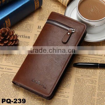 China Factory Supply Zipper Wallet Custom Leather Wallet men