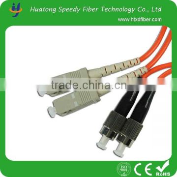 High quality 50/125 ST/UPC-FC/UPC Multimode 3M Duplex Fiber Optic Patch Cord for comunication