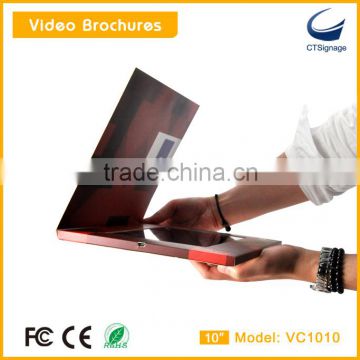 10.1''lcd video brochre card new arrival for advertise player for advertise player,video player