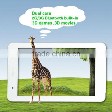 7 Inch naked eye 3d tablet pc dual core Android 4.2.2 3d movies tablet pc