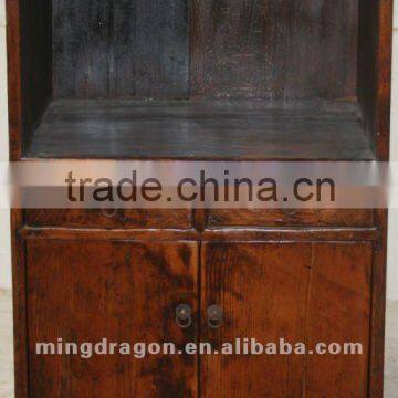 Chinese antique furniture pine wood Three Drawer Two Door Cabinet