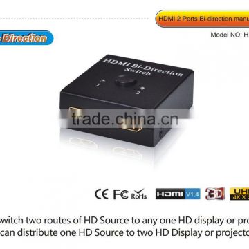 Bi-directional manual switcher HDMI Switch 1x2/ 2x1