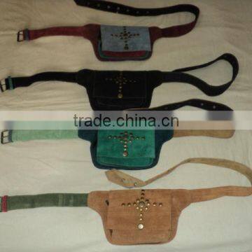 1 poacket leather waist bags