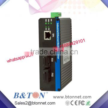 10/100M Industrial Fiber Switch 2Fiber port +1Rj45 fiber optic switch