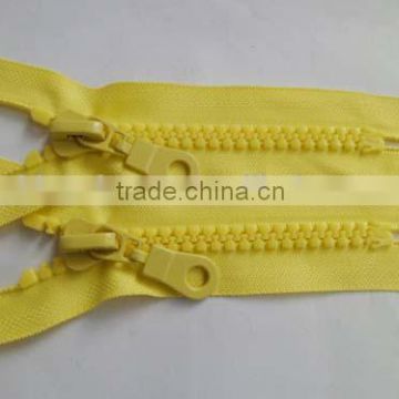 8# plastic resin zipper close end zipper pipa puller auto-lock zipper slider garment zipper