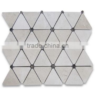 Crema marfil triangle mosaic tile polished