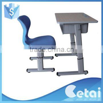 Competitive standard presswood attached school classroom desk and chair