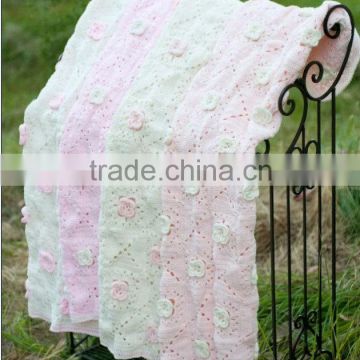Cuter Acrylic Cotton Crocheted Baby's Throw Blanket