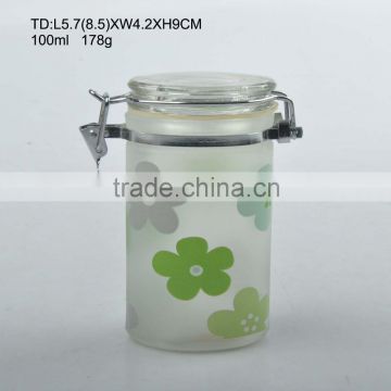 popular glass spice jar with metal lid