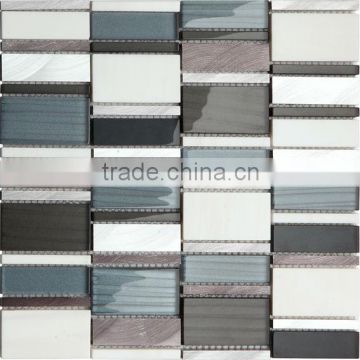 Fico 2016 new!GML764S,thickness 8 mm glass mosaic tile