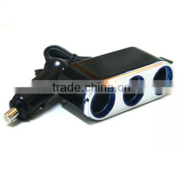 3 port car cigarette lighter plug with LED