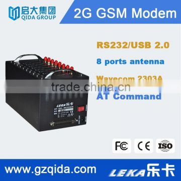 Multi SIM card slot 8 port bulk sms gprs/gsm modem sms gateway mobile CRM gsm modem