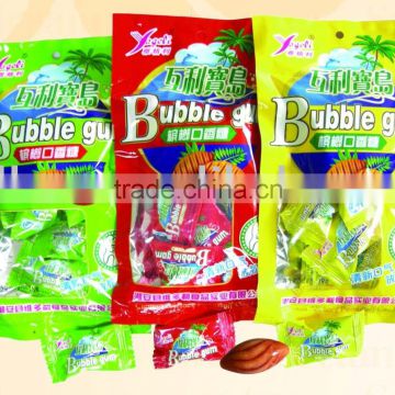 Betelnut bubble gum in printed bag(candy chewing gum)