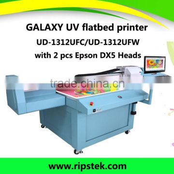Galaxy led uv printer, flatbed uv printer (UD-1312UFC) with DX5 Head