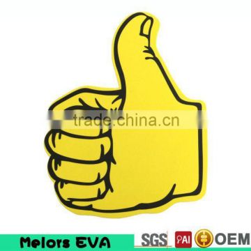 Melors non toxic professional soft number one sports fan cheering foam hand/giant foam hands/hand gloves supplier in china