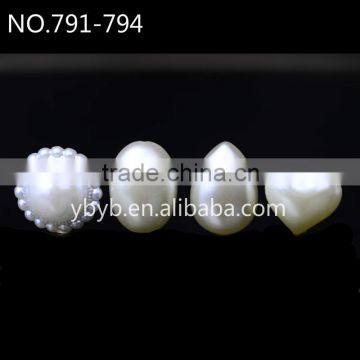 Trending hot products plastic pearl beads from china wholesale half heart decoration abs loose pearl 791-798