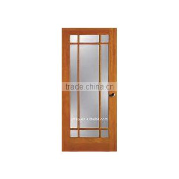 solid wood glass door