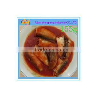 traditional 155 grams canned sardine in tomato sauce(ZNST0010)