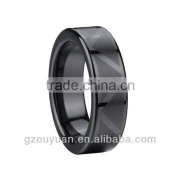 Black Ceramic Ring, Big Ceramic Finger Ring