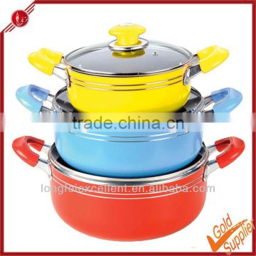 China new style terracotta 3pcspots wholesale hot sale pot aluminum cooking pot