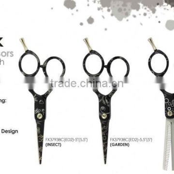 Zinc-Alloy Handled Customized Engraved Pattern Tattoo of Hair Scissors