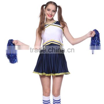 Womens A-Line Cheer Uniform Skirt Two-piece Dress Cheeleading Uniforms One set Sexy Cheerleader Costume