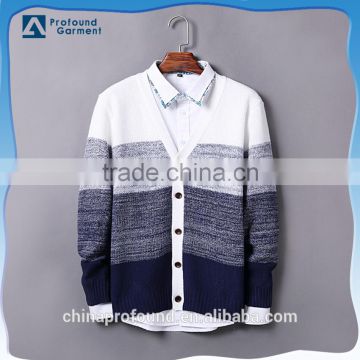 New products 2016 winter color combination sweater mens cardigan