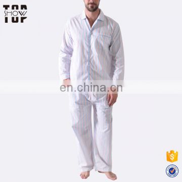 China suppliers two side pockets 100% cotton pajama set men's pajamas