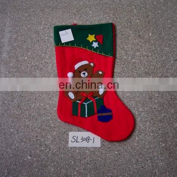 SL3018 felt applique santa stocking