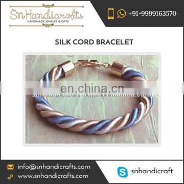 Pastel Colored Fancy Silk Cord Bracelet At Low Price