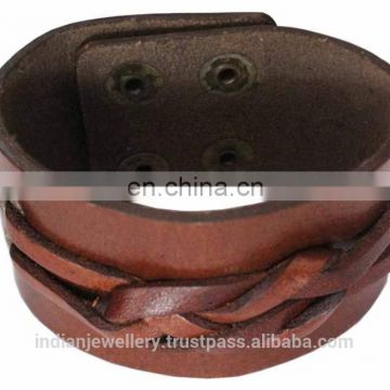 Leather bracelet manufacturer, leather cuff, braided bracelet exporter