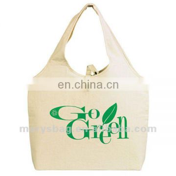 Roll Up Tote Bag with Snap Closure