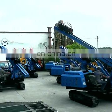 crawler hydraulic post installation highway guardrail pile piling driver