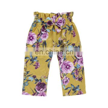Kids Girl Elastic Waist Pants Pattern Knitted Baby Pants Boho Pant