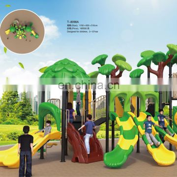 Interesting outdoor playground  plastic slide kids sliding toys playground slide combination