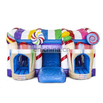 Big Inflatable Candyland Jumping Castle Combo Slide, Bounce House Slide