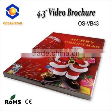 4.3" lcd festival gift video greeting cards