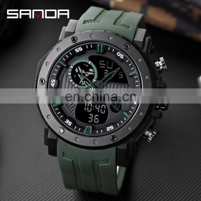 New product Sanda 6012 SHOCK Brand Waterproof Sports Mens Digital Watches