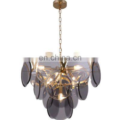 Modern Glass Pendant Lamps Indoor Home Living Room Round Ceiling Chandelier Led Pendant Light