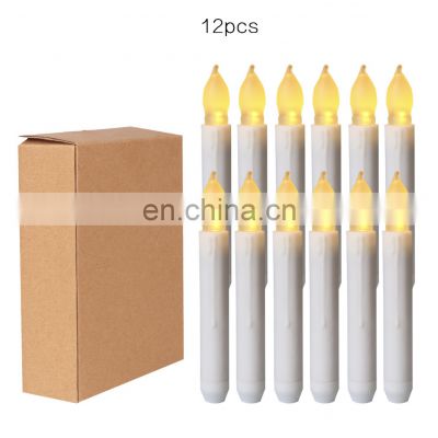 Christmas church artificial unlabeled battery light bulb flameless flickering moving flame pillar solar taper LED candle