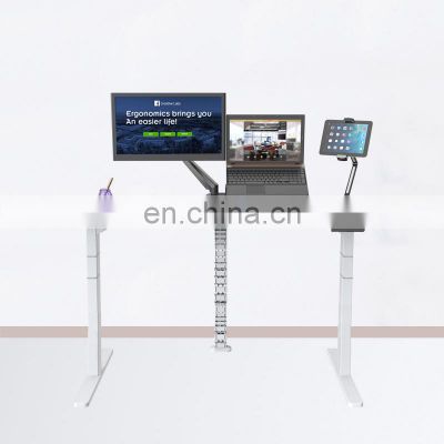 Dual Motor Quiet Electronic Uplift Table Adjustable Desks For Standing And Sitting